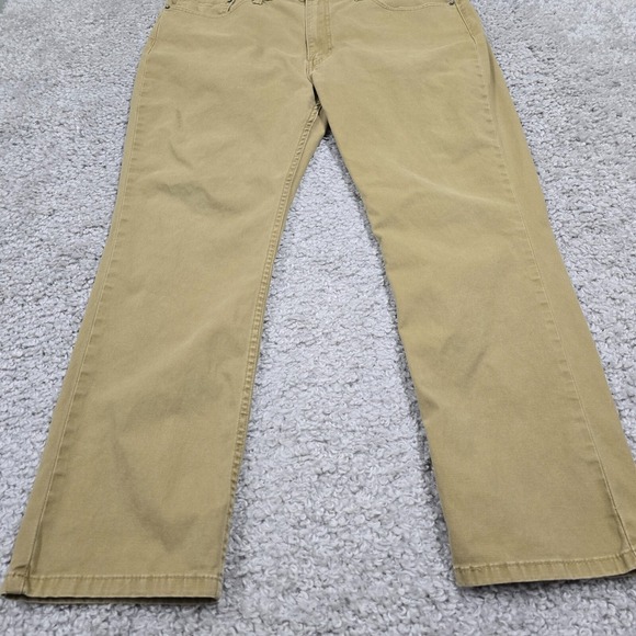 Levis Pants 514 Men 38x30 Tan Straight Fit Stretch Mid Rise Classic Casual - Picture 2 of 12